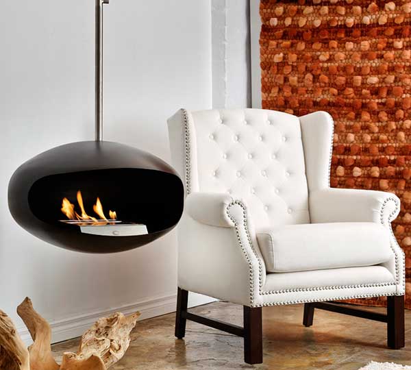 Aeris Black Fireplace