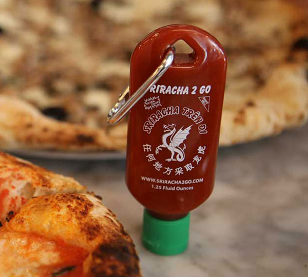 Hot Sauce Sriracha Keychain