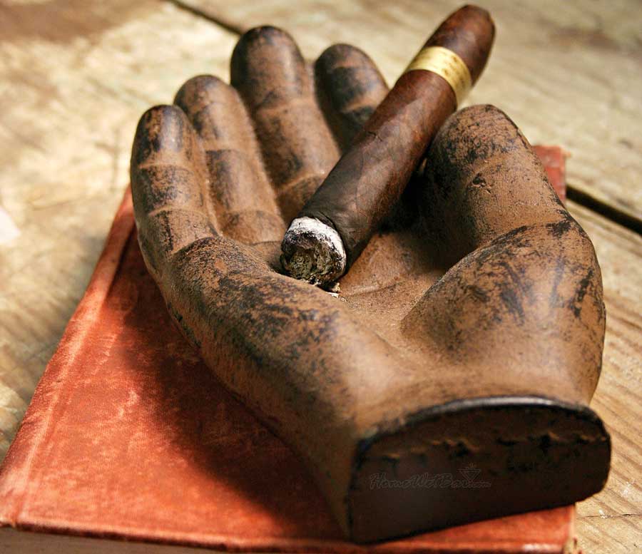 Cast Iron Cigar Ashtray Hand
