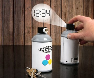 Spraycan Projection Clock