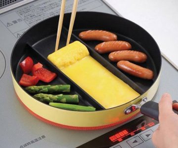 3-Section Nonstick Triple Frying Pan