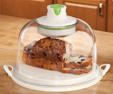 Auto-Vacuum Smart Food Dome and Cake Plate