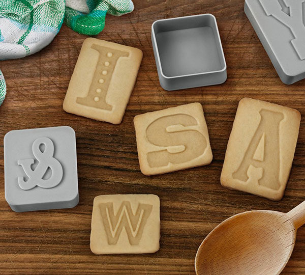 Letter Pressed Cookie Cutter & Stampers