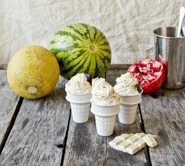 Ceramic Ice Cream Cone Cups