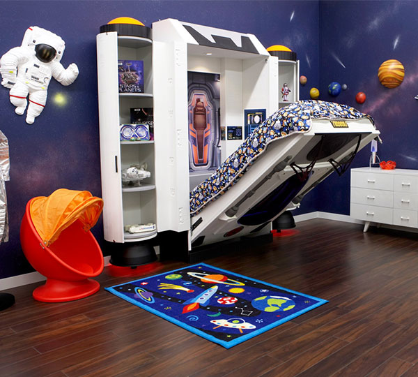 Spaceship Bed Astronaut Theme Room