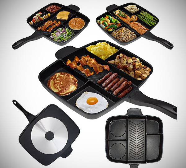 5-Section Nonstick Divider Frying Pan »