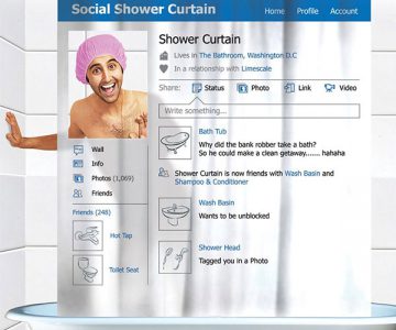 FB Social Profile Shower Curtain