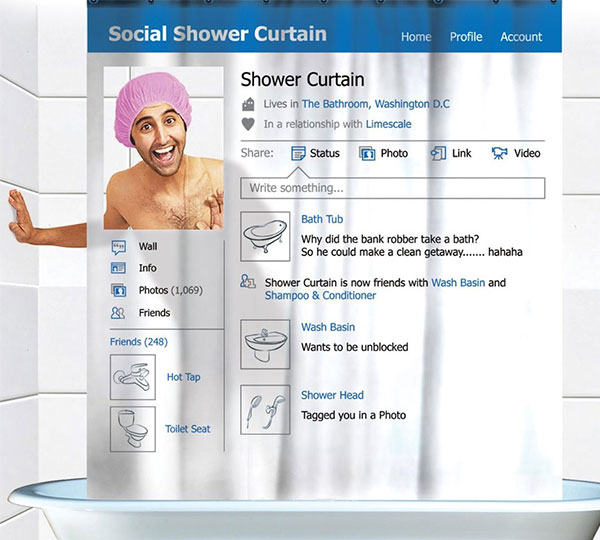 FB Social Profile Shower Curtain