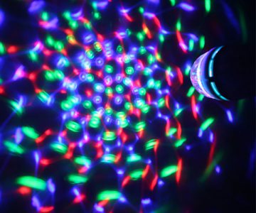 Rotating LED Disco Light Bulb