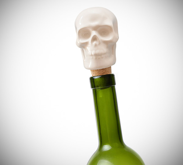 Skull Porcelain Wine Bottle Stopper