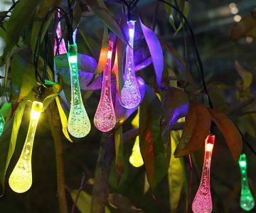 Solar Icicle Ball String Lights