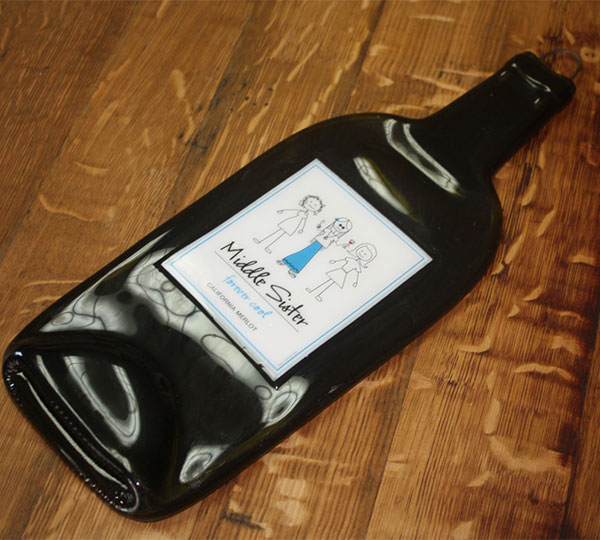 Wine Bottle Cheese Board