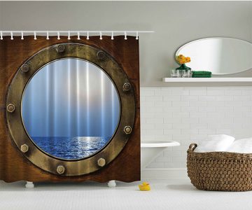 Ship Porthole Shower Curtain