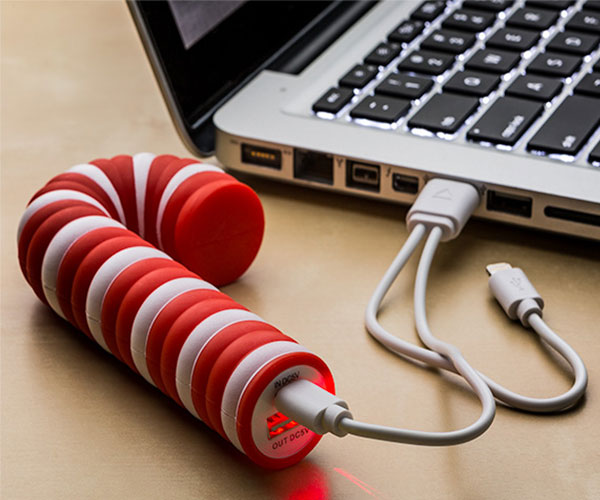 Candy Cane Shaped Power Bank
