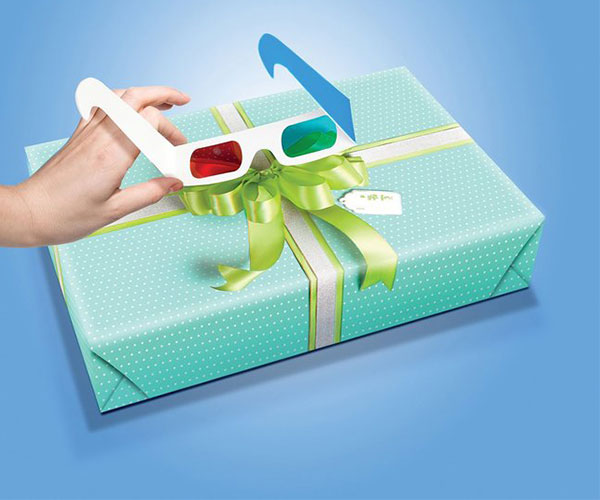 Lazy Bow 3D Wrapping Paper