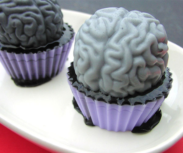 Zombie Brain Soap Cupcake