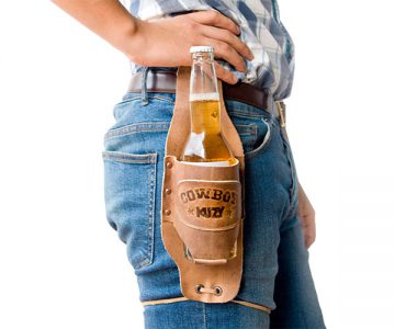 Cowboy Kuzy Leather Beer Holster