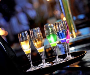 LED Light-Up Champagne Flute Glasses