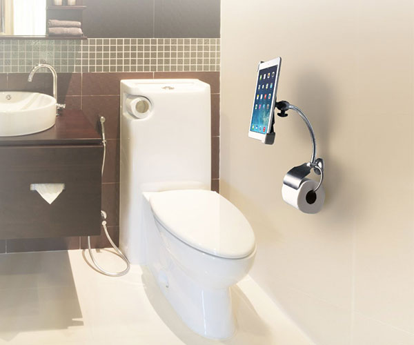 Toilet Roll Holder Stand for iPad & Tablets