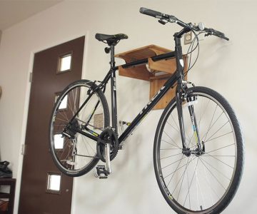 Fold Away Bamboo Bike Rack