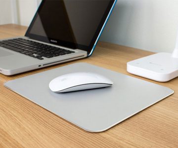 Aluminium Mouse Pad With Rubber Base