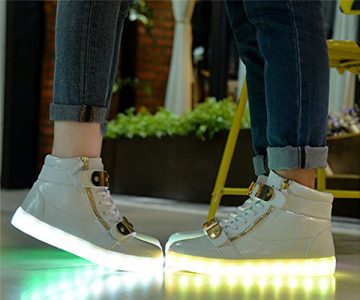 High Top Flashing LED Light Shoes Sneakers