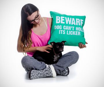 Beware Dog Can't Hold its Licker Pillow