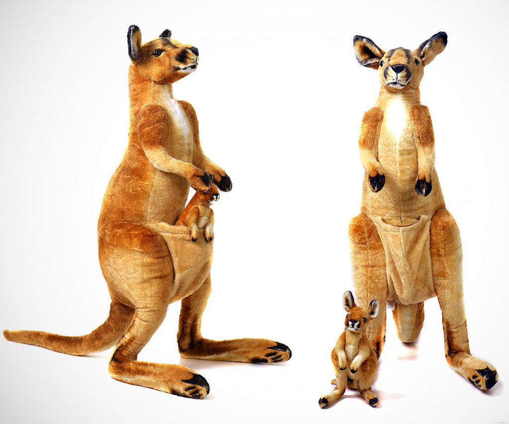 3 Foot Giant Kari the Kangaroo and Joey Animal Stuffed Plush
