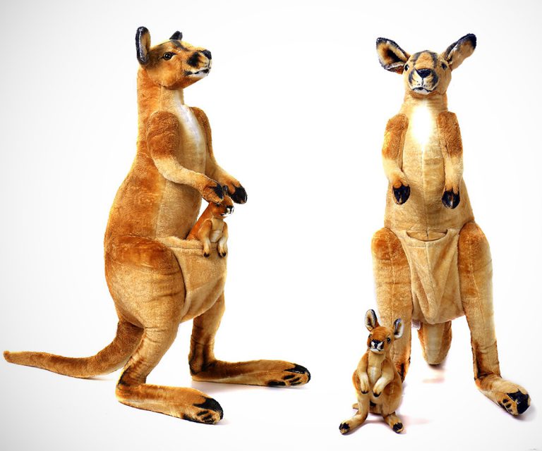 3 Foot Giant Kari the Kangaroo and Joey Animal Stuffed Plush