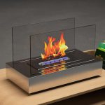 Moda Flame Stainless Steel Table Top Fireplace