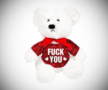 F**k You Allover Rose Plush Teddy Bear