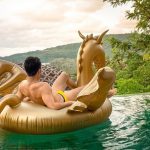 Giant Inflatable Golden Dragon Pool Float