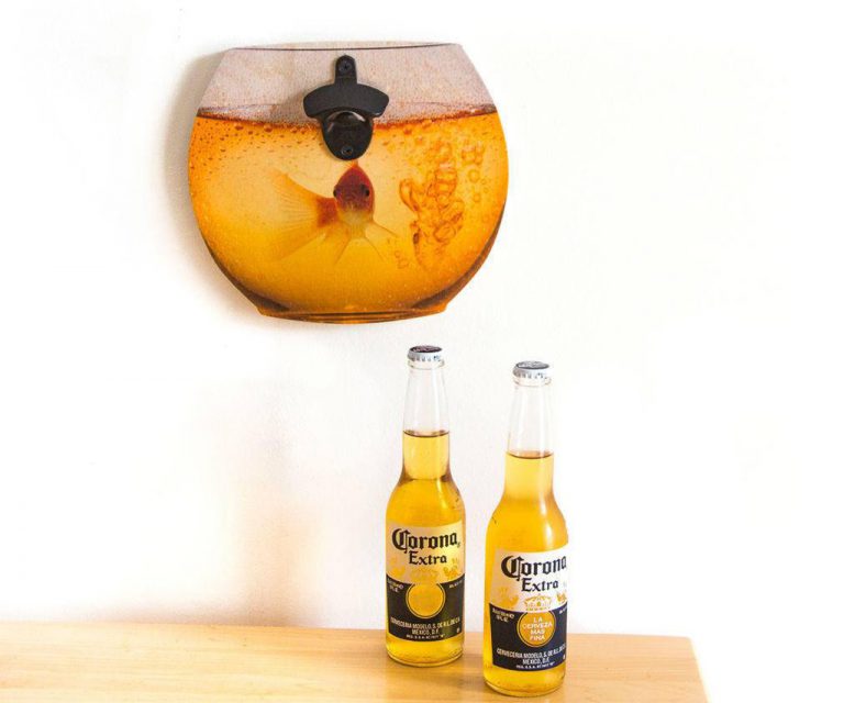 Wall Mounted Goldfish Bottle Opener