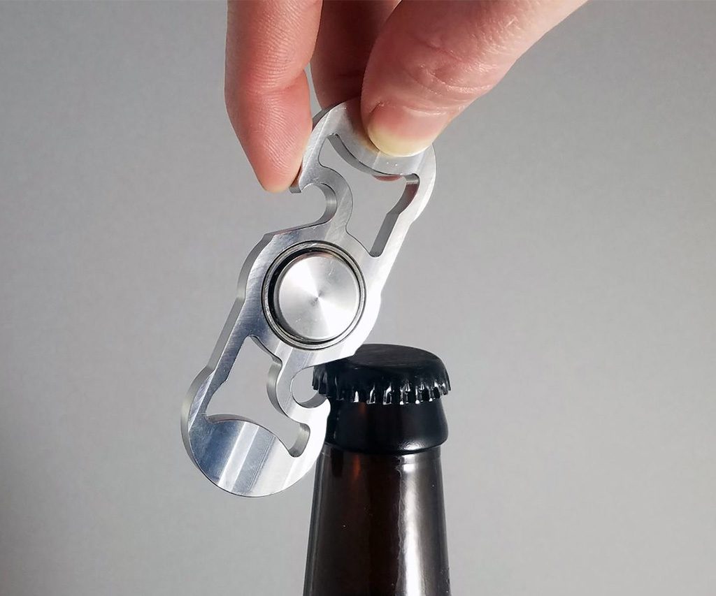 FlickDeck2 Stainless Steel Fidget Spinner & Bottle Opener