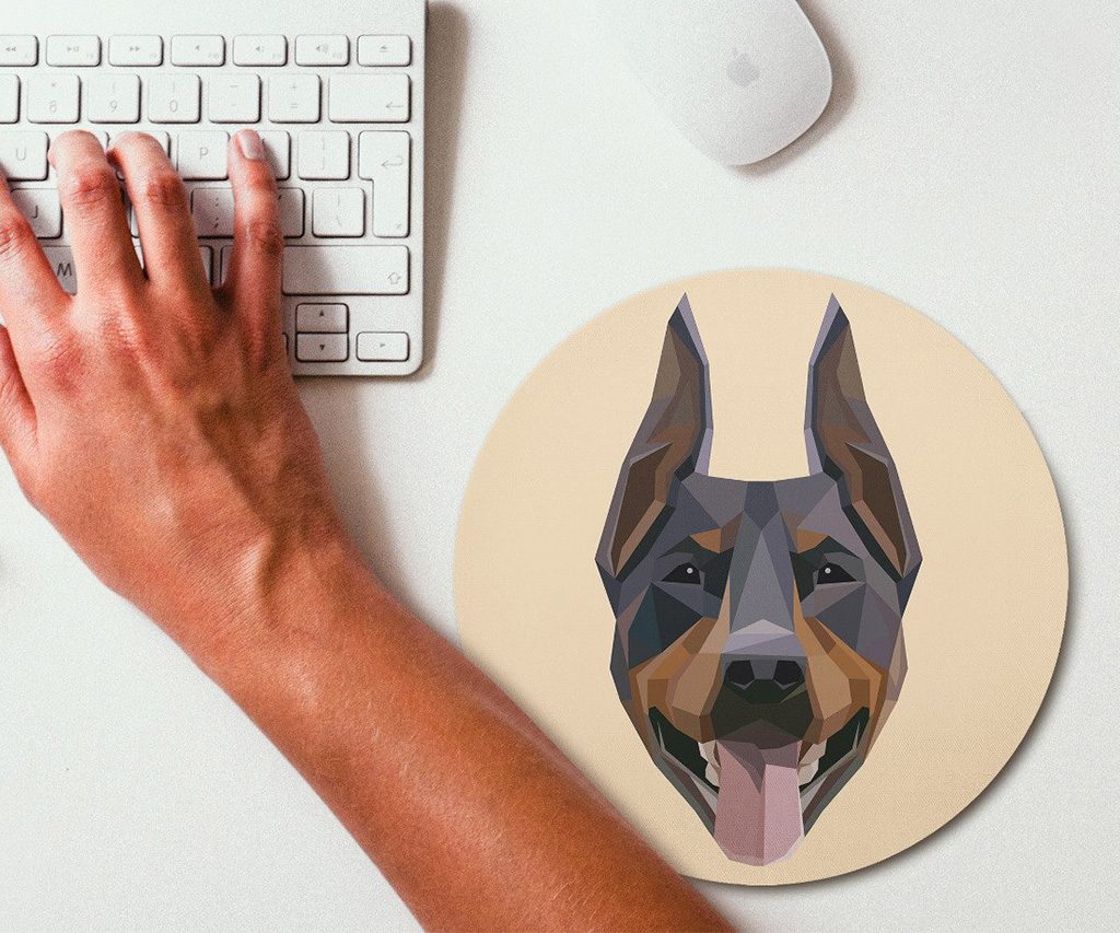 A Mouse pad for the Doberman in your house!