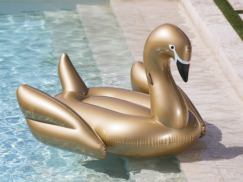 Golden Swan Pool Float