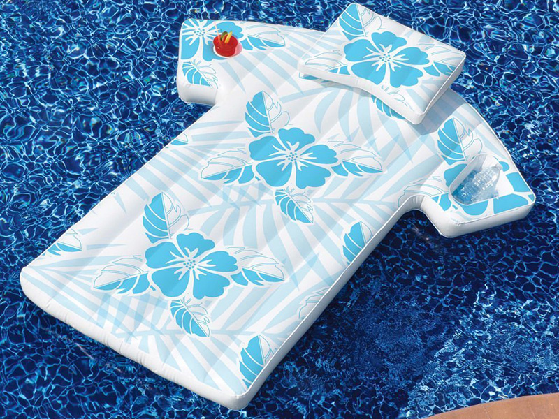 Hawaiian Shirt Pool Float Lounger