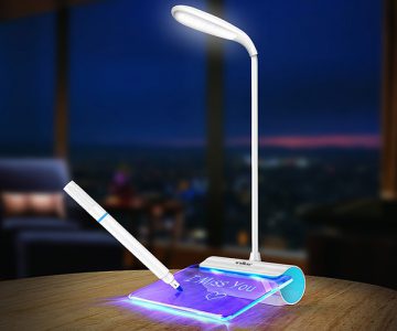 Desk Lamp with Message Board