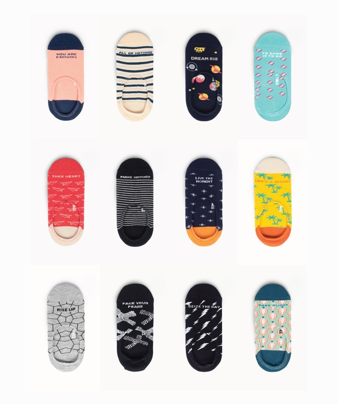 Talking Toes Socks with Inspirational Quotes