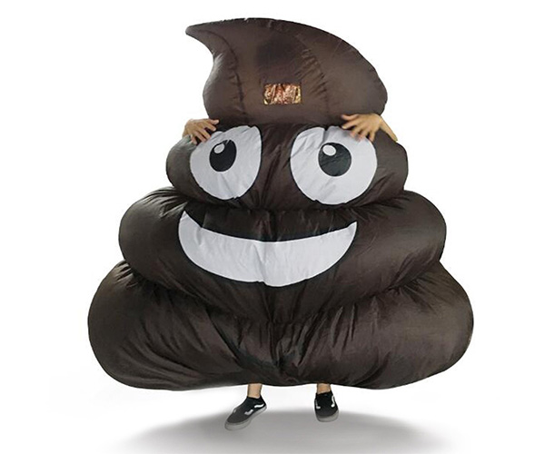 Inflatable Giant Poop Emoji Costume »