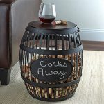 Wine Barrel Cork Catcher Side Table