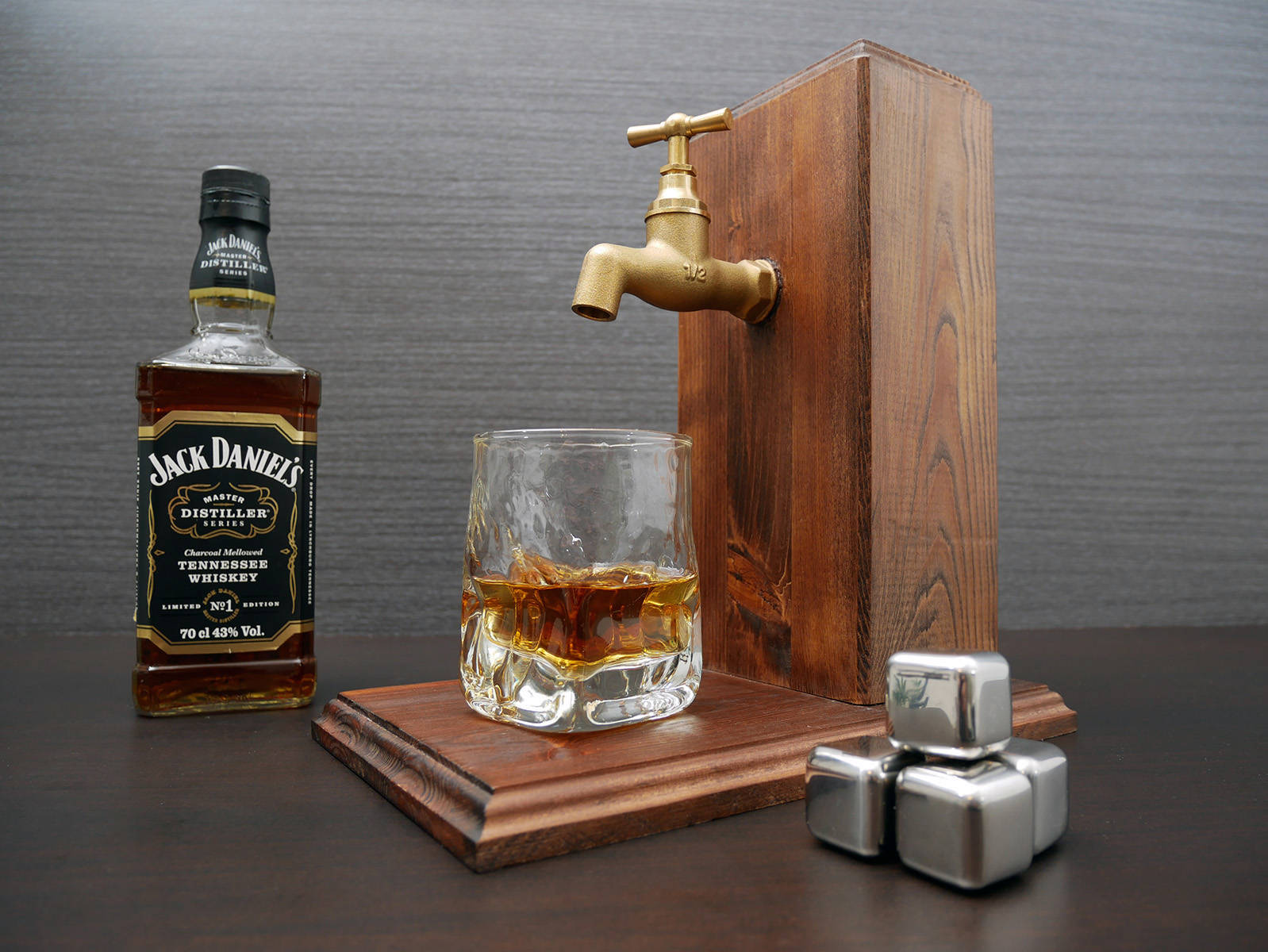 Handmade Wooden Alcohol Dispenser