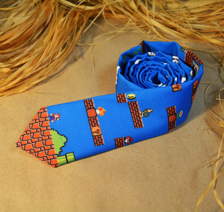 Super Mario 8 bit Neck Tie